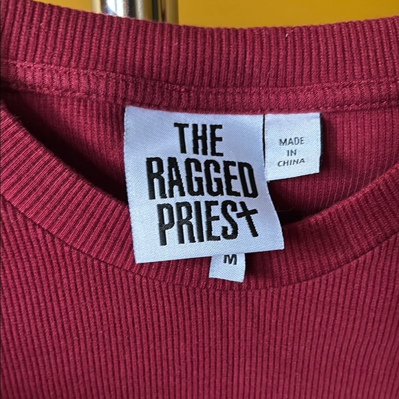 The Ragged Priest Red Long Sleeve Crop Top - Picture 2 of 3